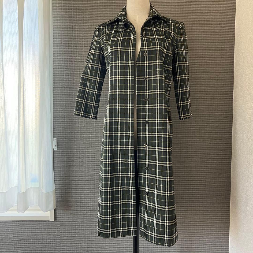 極美品 バーバリーブルーレーベル シャツワンピース ノバチェック 38