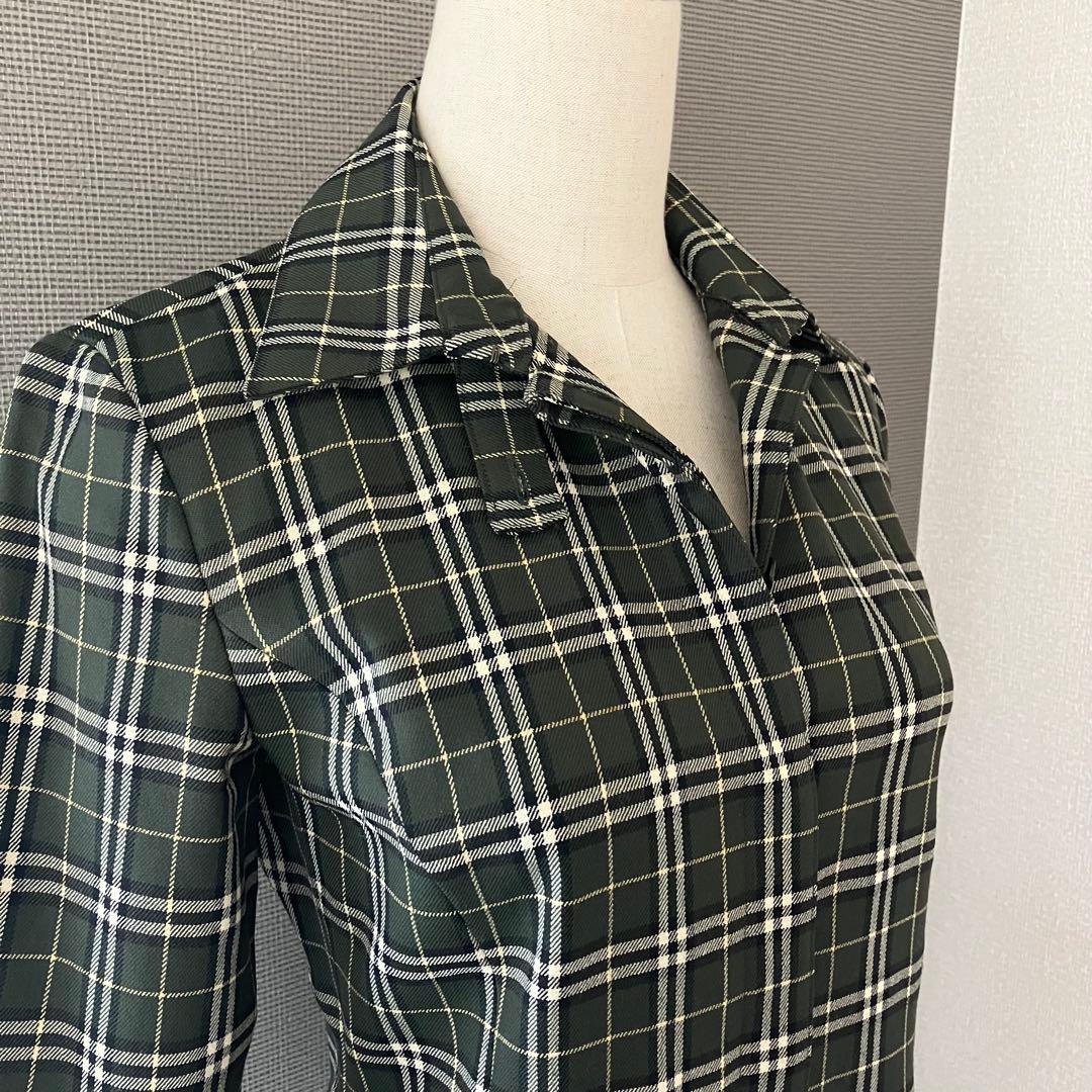 極美品 バーバリーブルーレーベル シャツワンピース ノバチェック 38