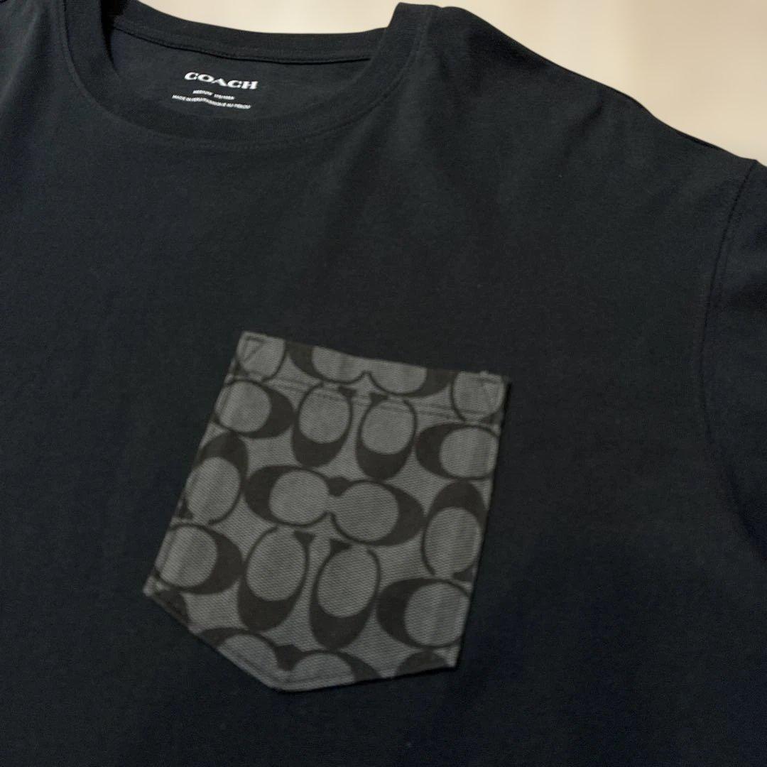 COACH シグネチャー ロング スリーブ Tシャツ ブラックM