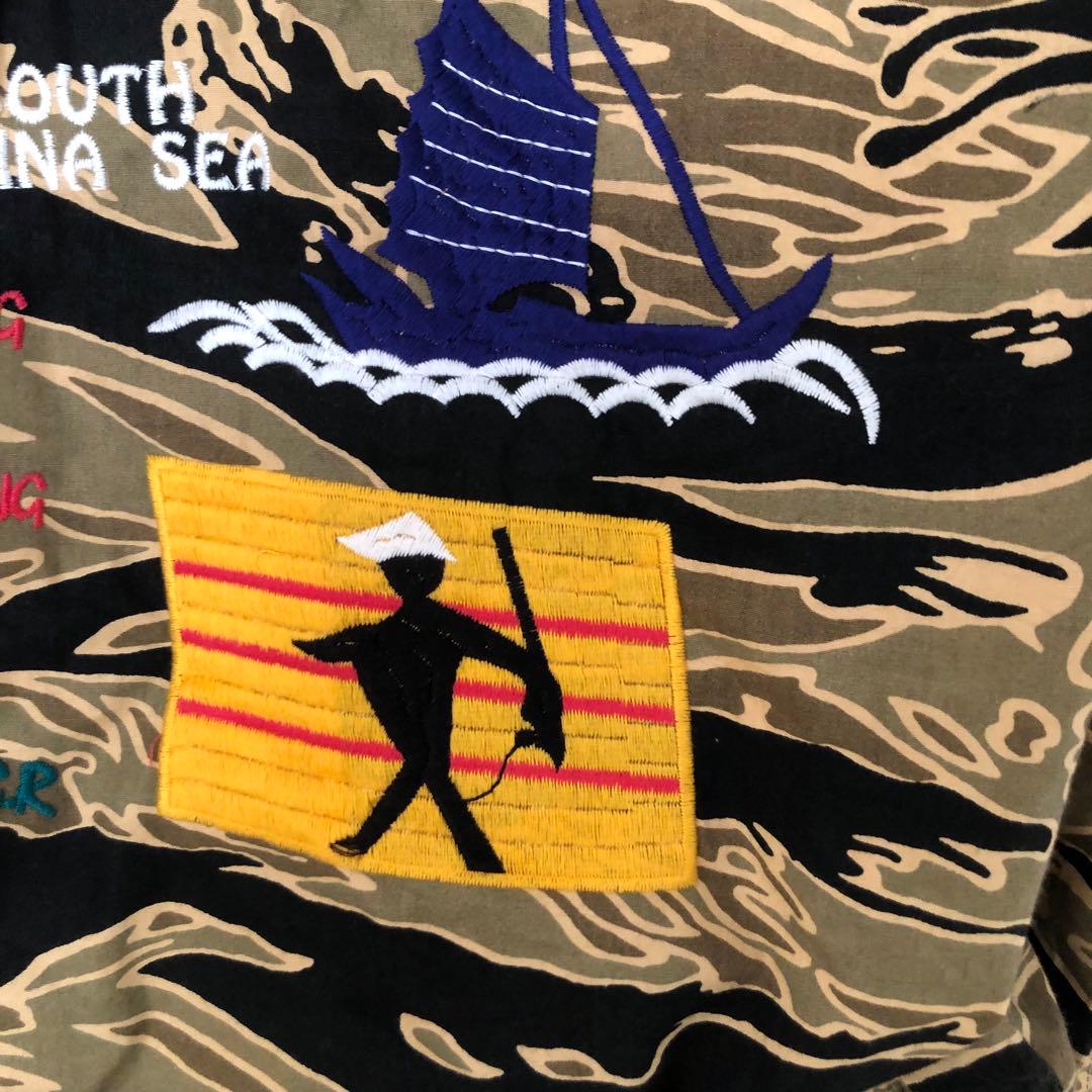Y*u様 美品 ベトジャン 龍刺繍 ビッグサイズ 迷彩 タイガーカモ スーベニア