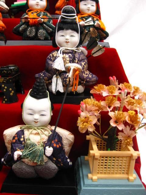 m21866★木目込み・お雛様15人とお道具セット