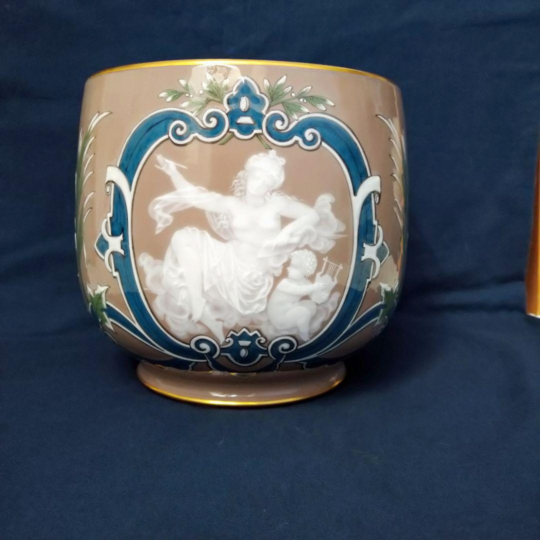 リモージュ(Limoges)パテシュールパテ『女神と天使文花瓶』