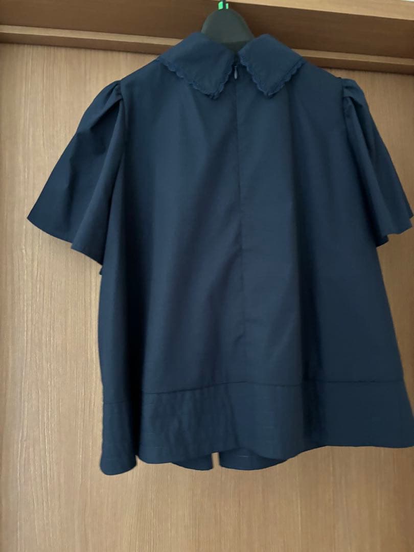 gypsohila Tuck Blouse ネイビー38新品未使用
