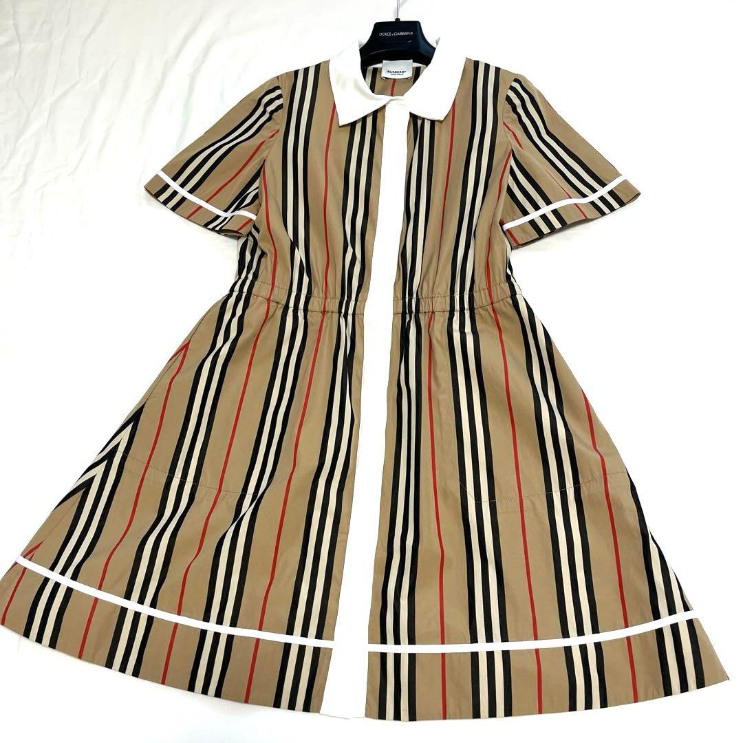 美品　Burberry ストライプ柄 半袖ワンピース 12Y