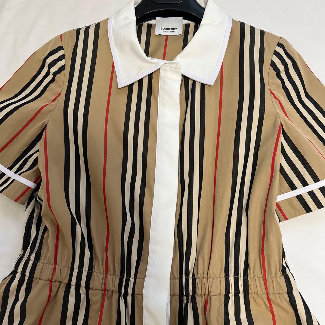美品　Burberry ストライプ柄 半袖ワンピース 12Y