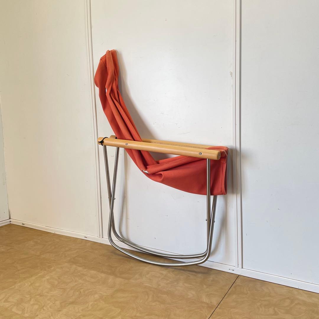 ニーチェアF ロッキング オレンジ 藤栄 Nychair 折りたたみ椅子 イス