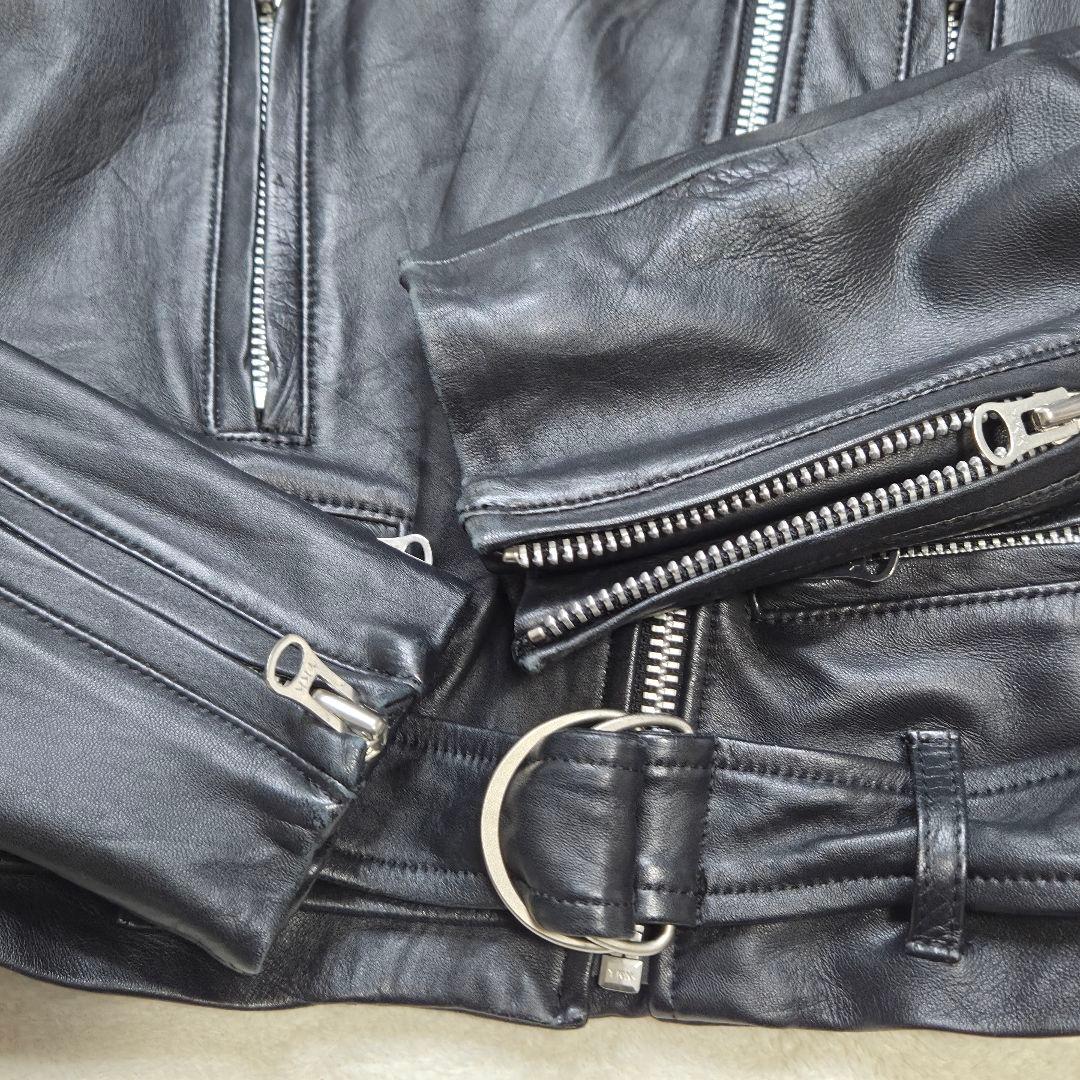Paul Smith ポールスミス　ダブルライダースジャケット　ラムレザー　L