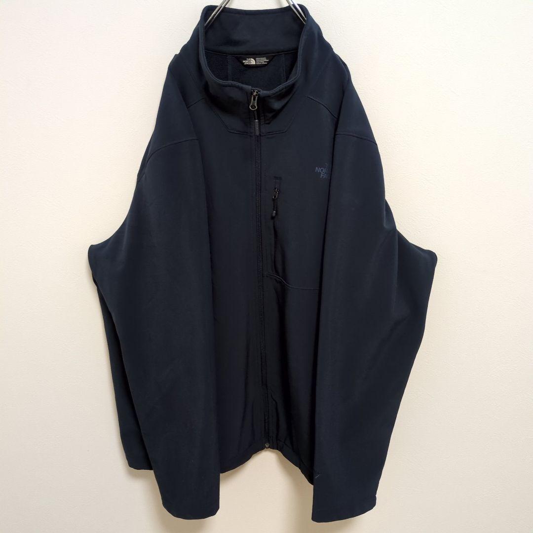 G5【US輸入】ノースフェイス　ソフトシェルジャケット【メンズXXXL】ネイビー