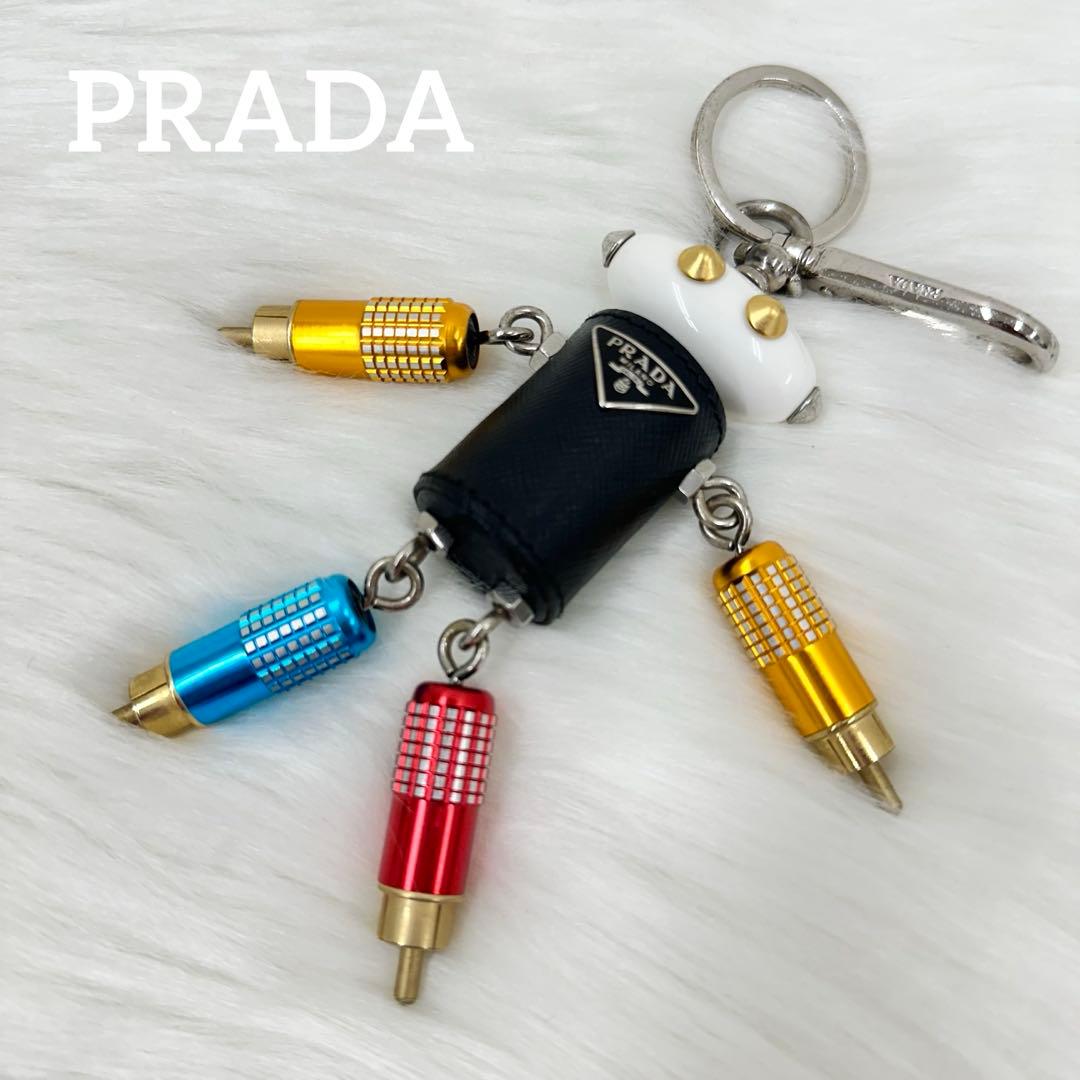 美品 PRADA プラダ トリックチェルビーノ ロボット チャーム ユニセックス