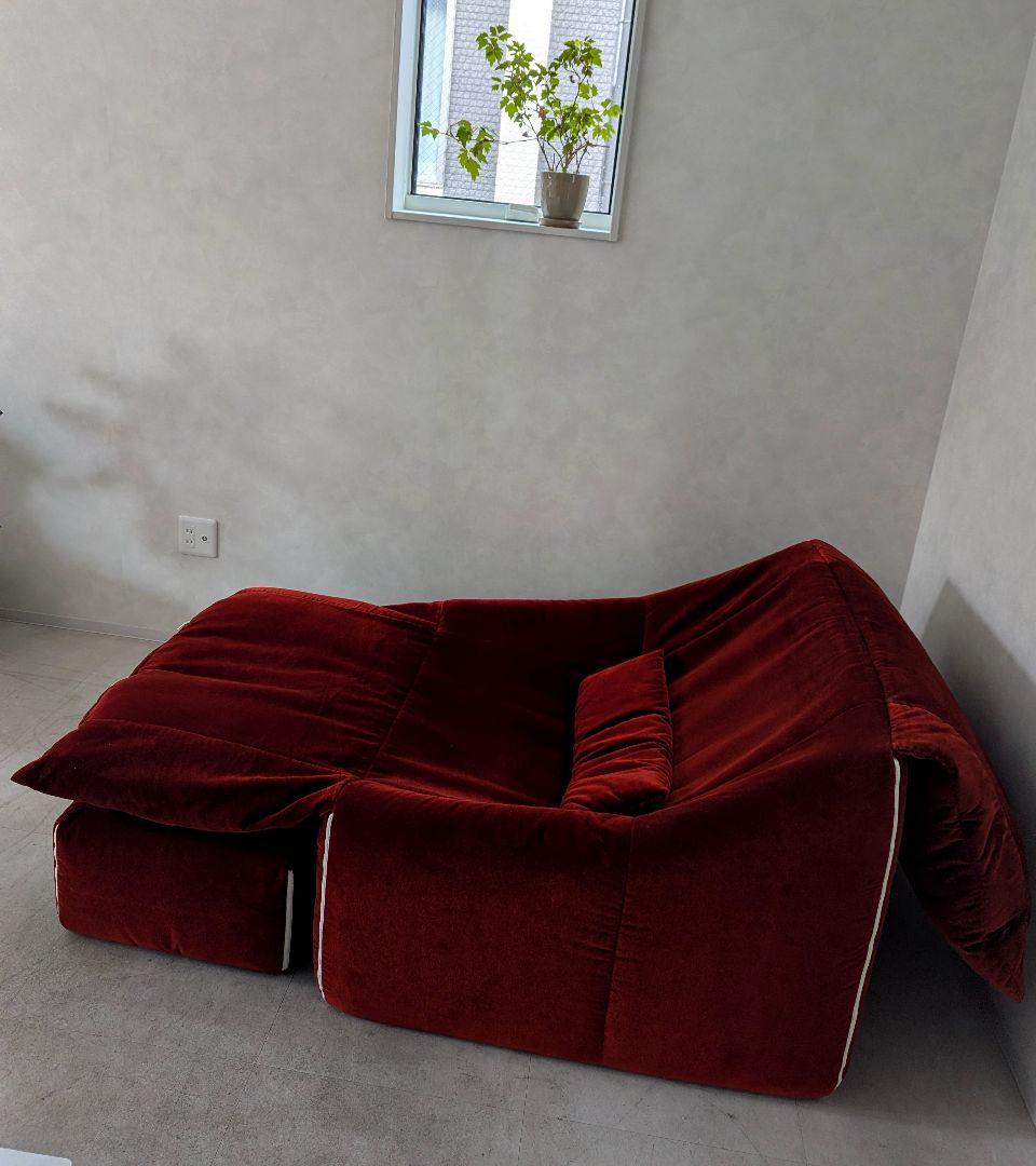 極上品　【ligne roset】リーン ロゼ プリューミー　1Pソファ＆パフ