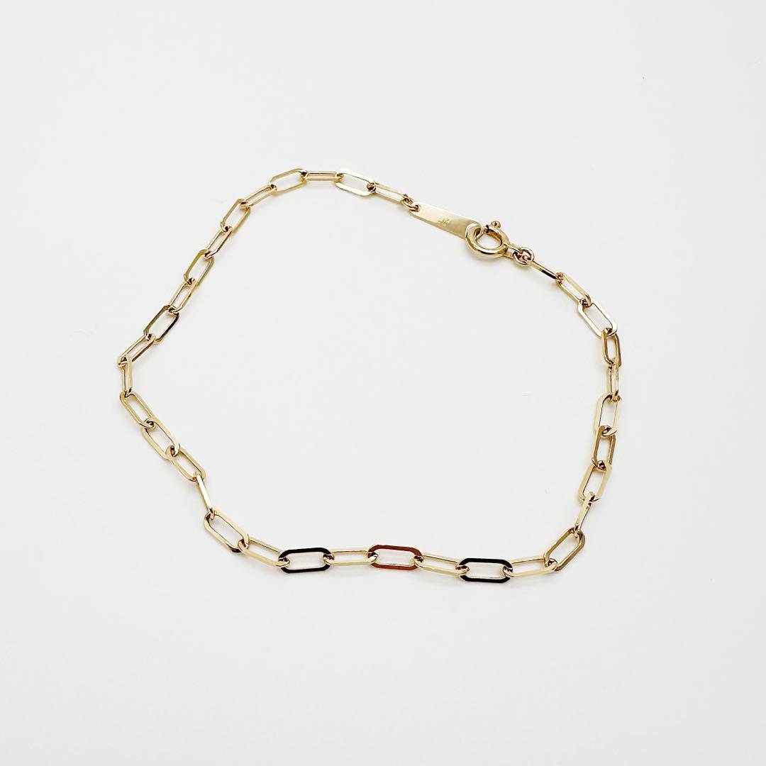 K18 クリップチェーンブレスレット　18金　日本製