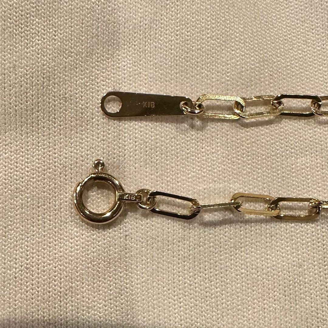 K18 クリップチェーンブレスレット　18金　日本製