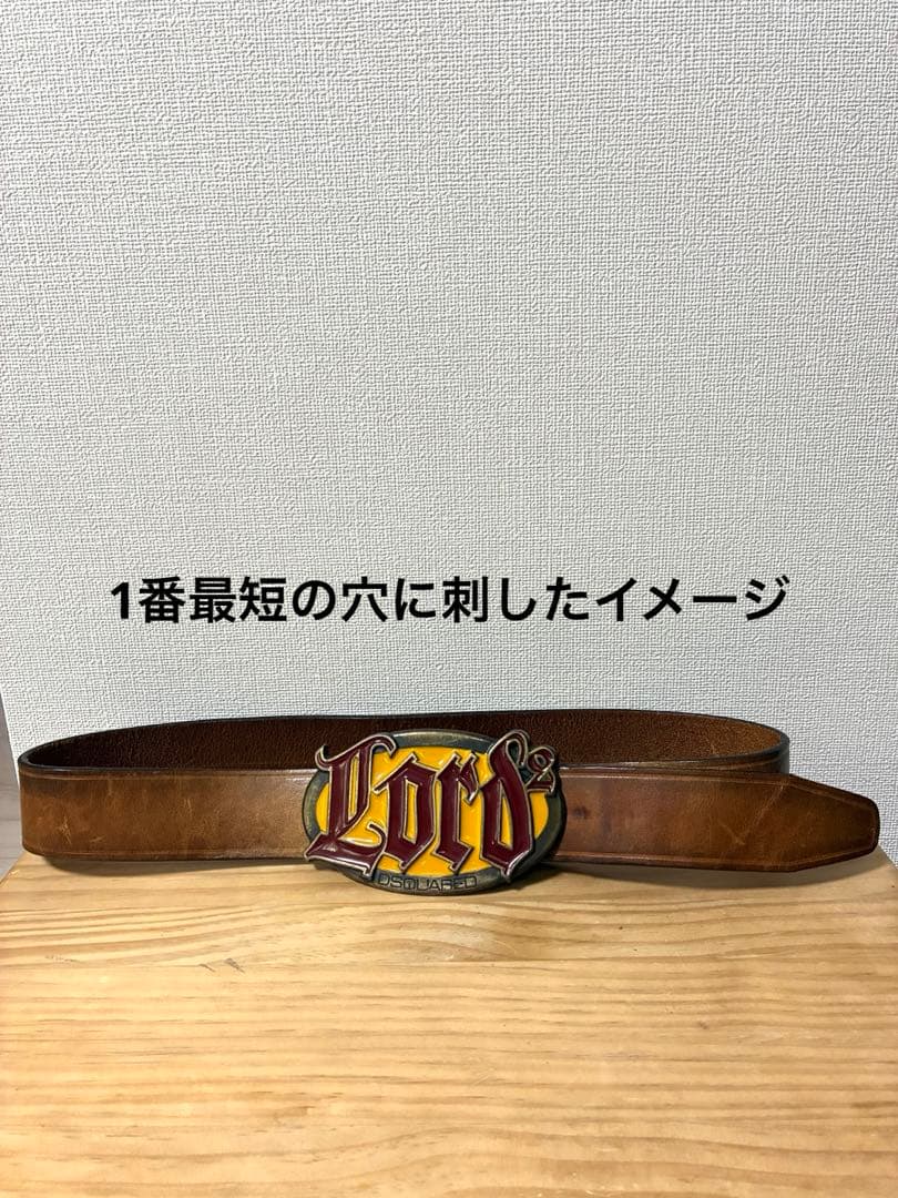 【DSQUARED2】ベルト ロゴバックル レザー イエロー
