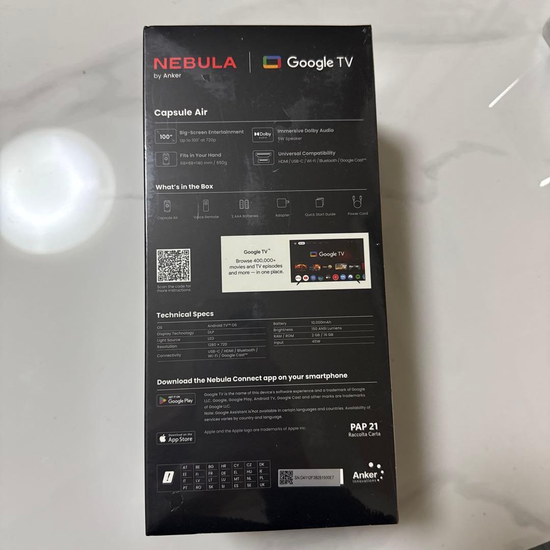 プロジェクター Nebula Capsule Air