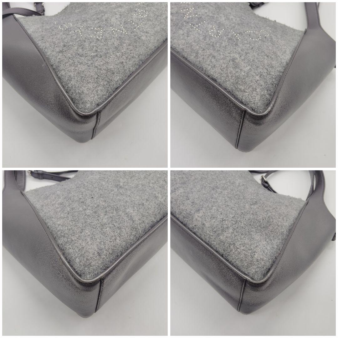 美品 ステラマッカートニー サークルロゴ 2way ショルダー フェルト