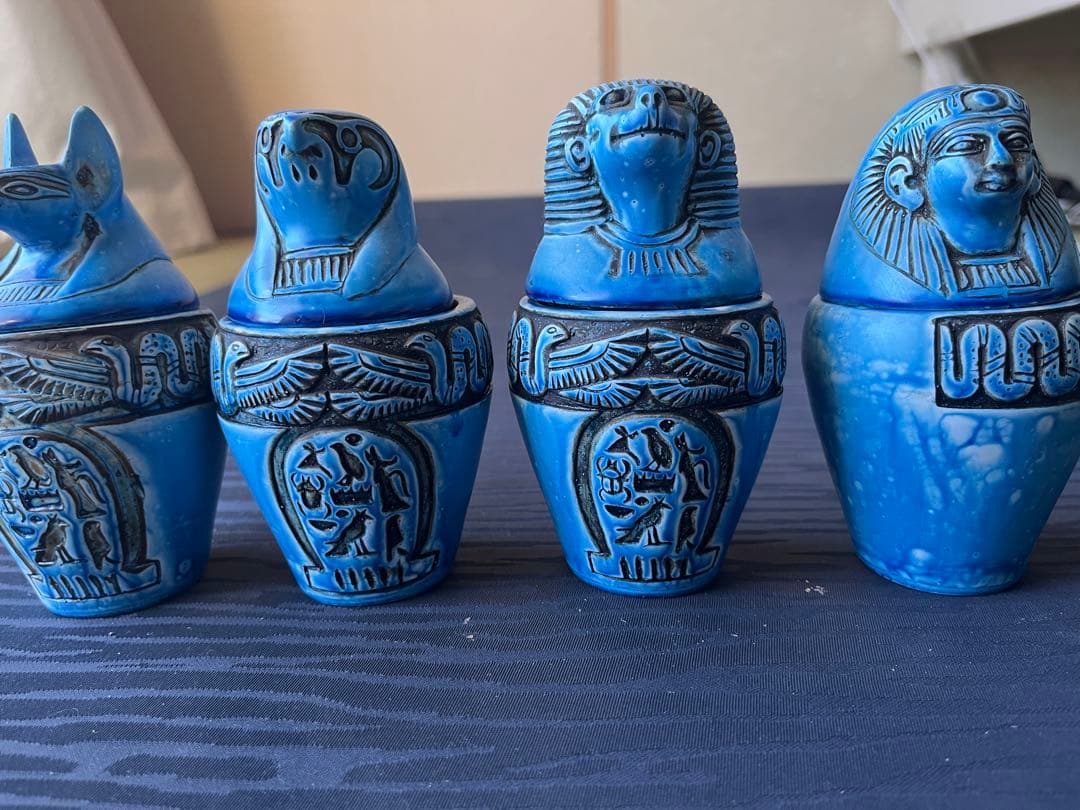 カノプスの壺セット　エジプト土産