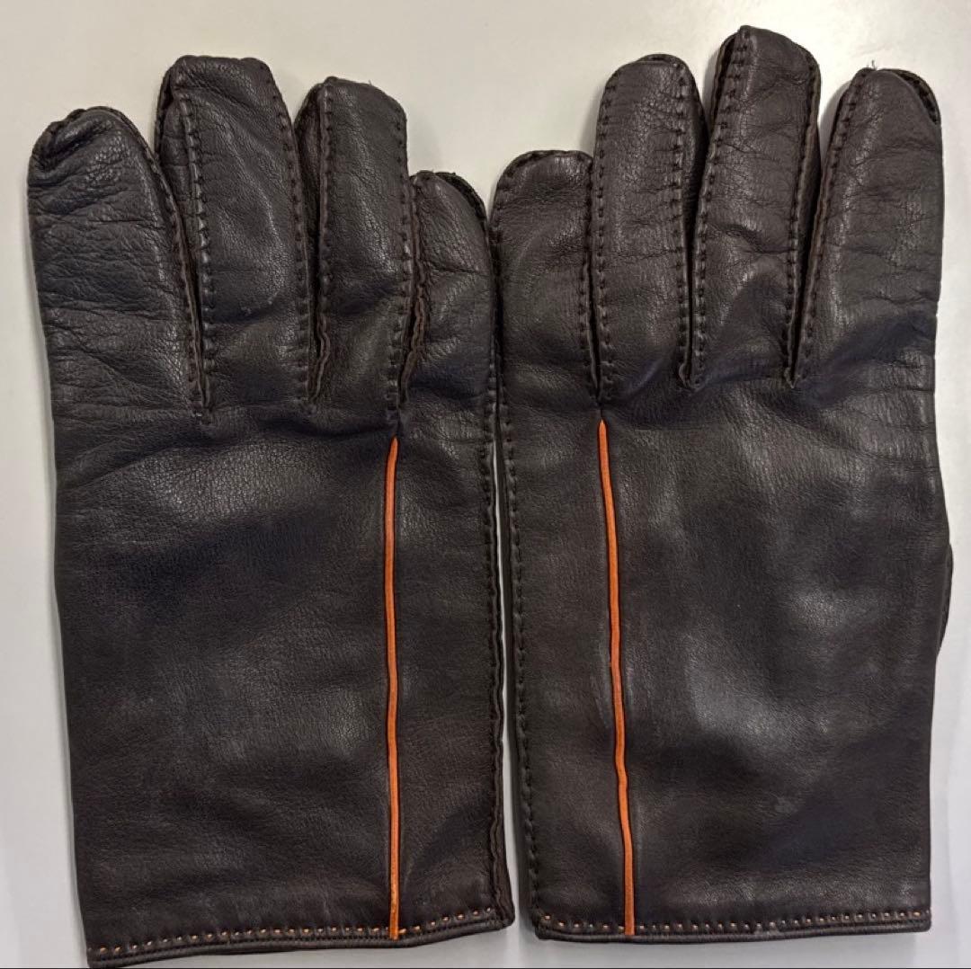 エルメス 紳士用手袋 8.５ダークブラウン