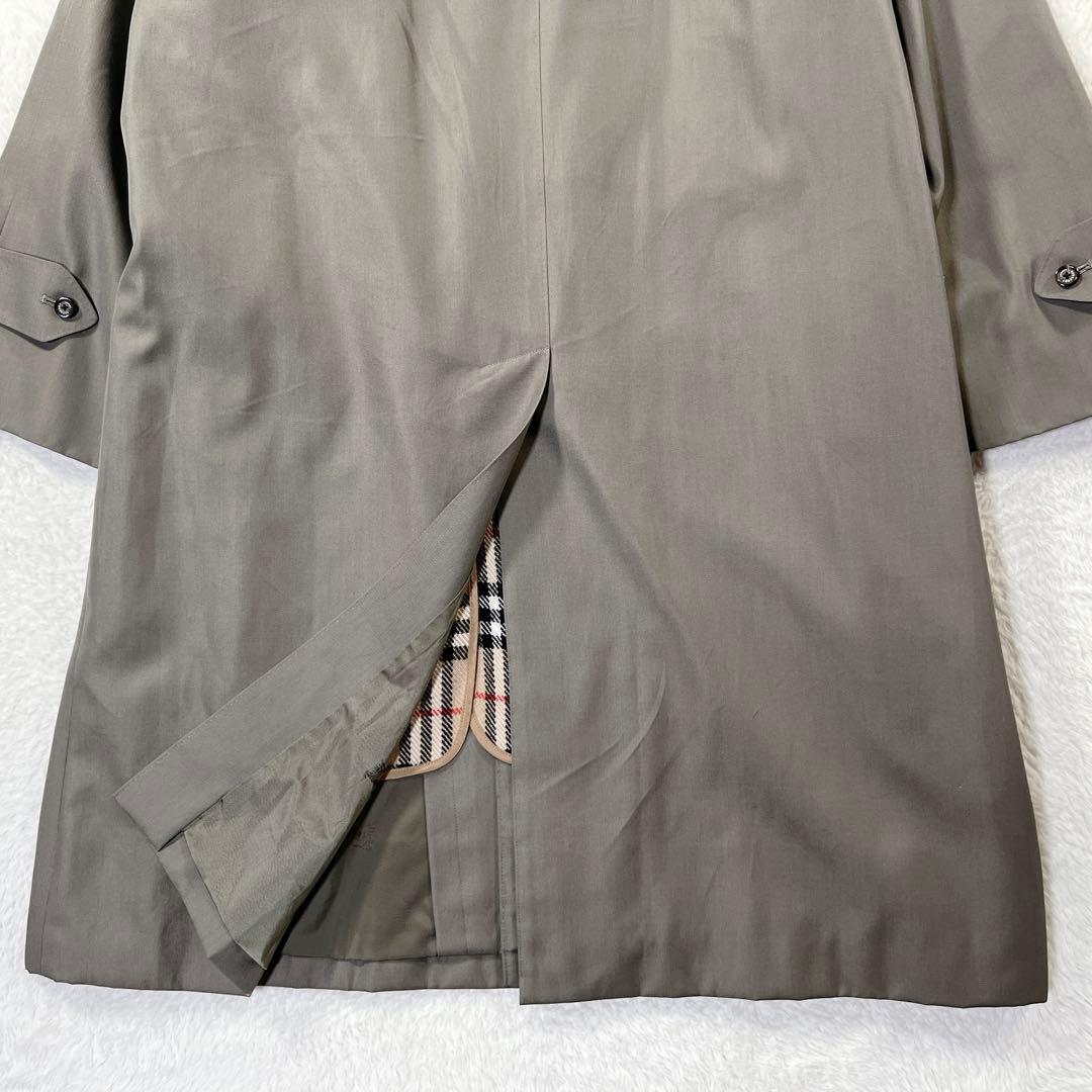 高級✨バーバリーロンドン ステンカラーコート ウール カシミヤ ライナー カーキ