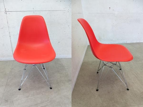 美品■vitra■イームズ■サイドシェル■DSR■6.7万■オレンジ/エッフェル