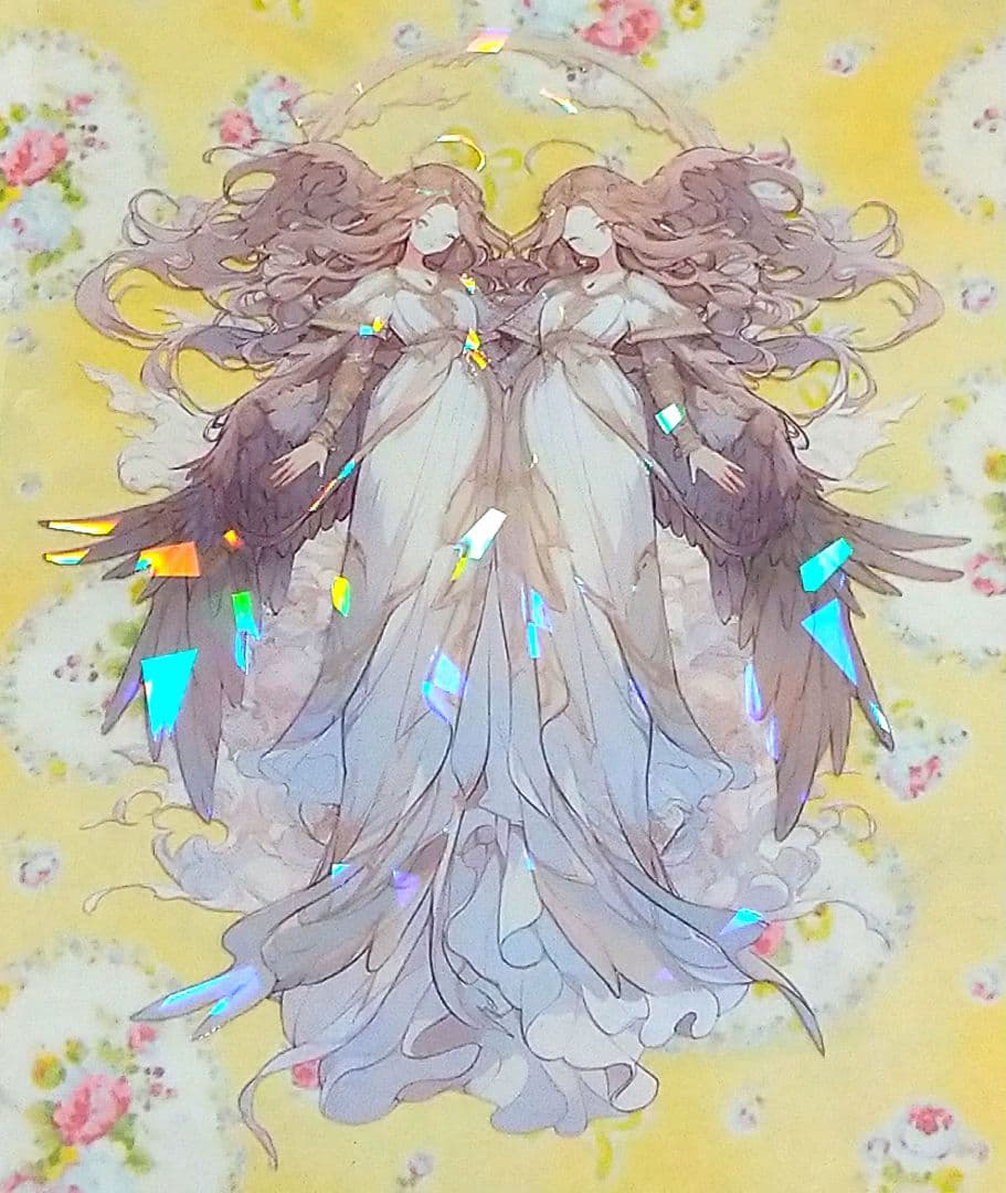 廃盤品✩J792＃双子座-鏡音(贝壳光)銀河絵日切り売り海外人物女の子AIマステ