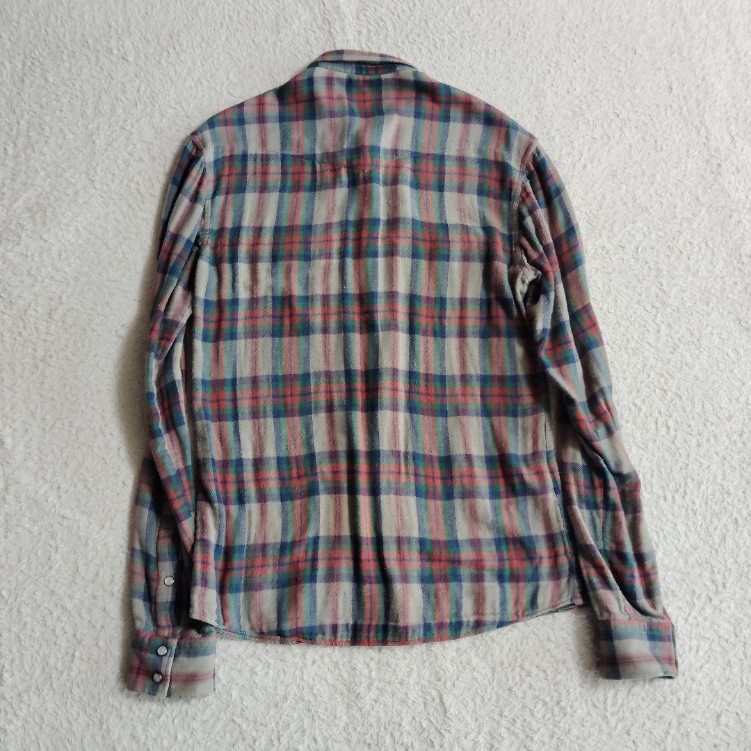 バルマンオム フランネル　ウエスタン シャツ 38 Balmain Homme