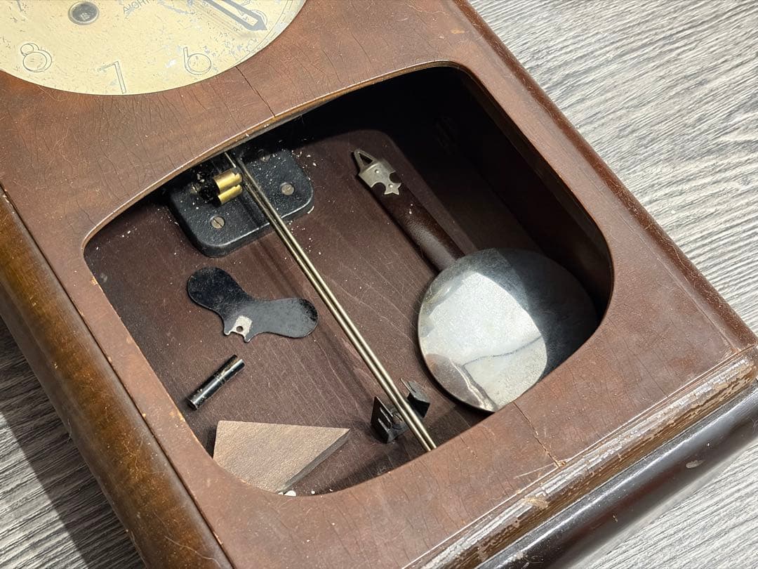 ゼンマイ式振り子時計　昭和レトロ　ポンポン時計　ジャンクまとめ売り　愛知時計