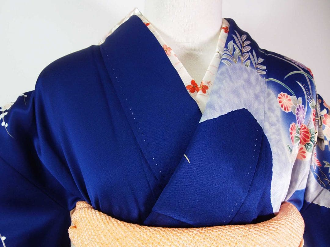 豪華3点セット友禅振袖／茶屋辻文様＊金駒刺繍＊古典風景文様／袋帯・長襦袢付き