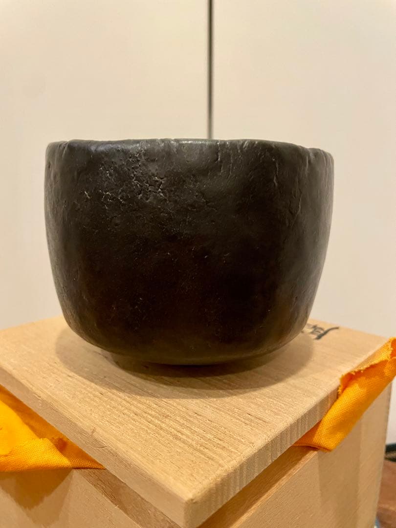 漆黒 茶盌 黒筒茶碗 茶碗 鈴木重孝