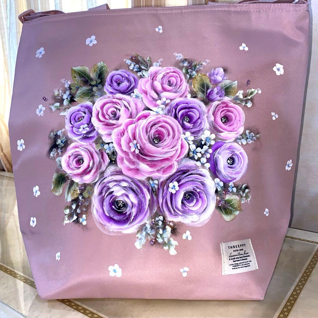 確認画面　薔薇　手描き　トールペイント