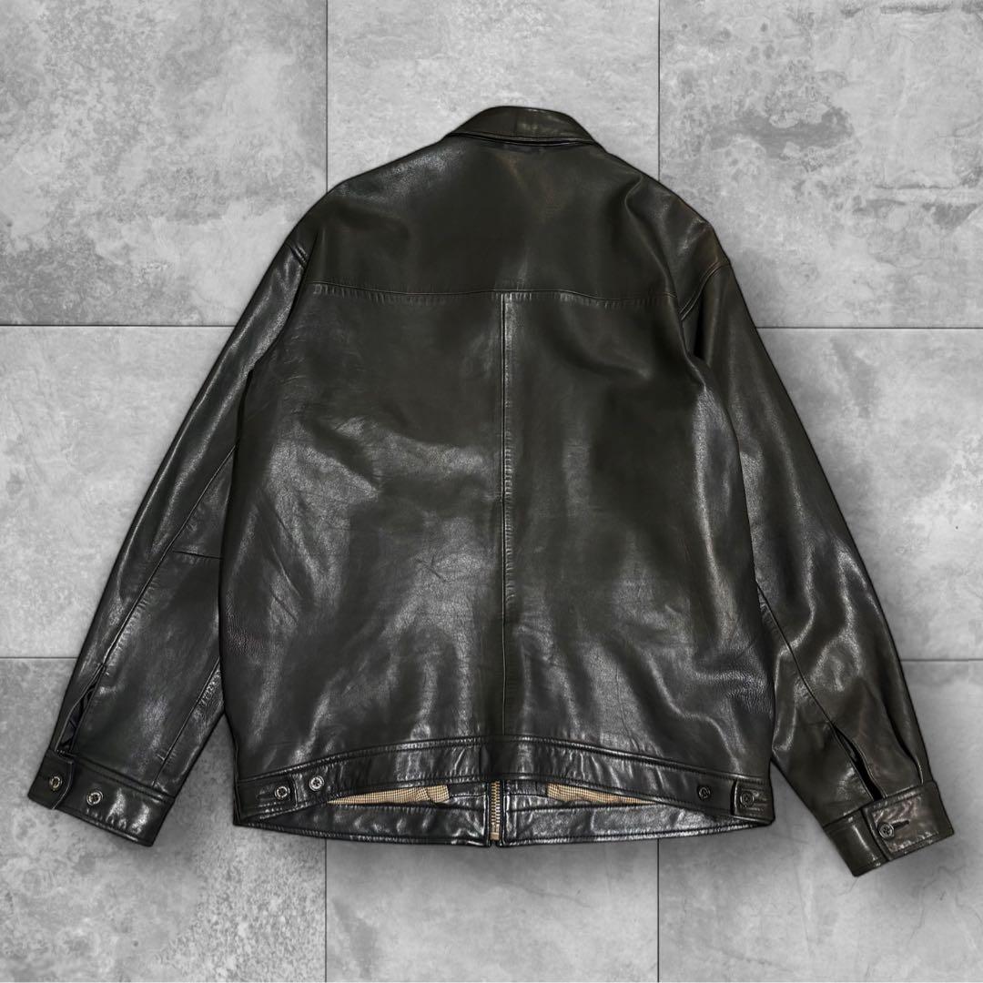 希少 90s ポロラルフローレン レザージャケット M ブラック ホースロゴ刺繍