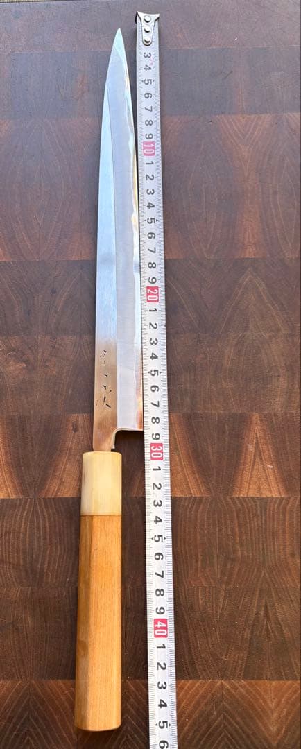 京都　有次　霞　柳刃　300mm 尺　包丁　白鋼　和包丁　打刃物　研ぎ磨き済