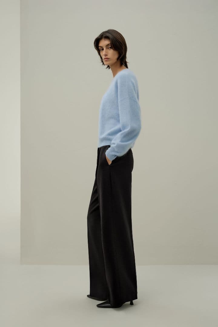 【新品タグ付】LILY SILK クラシック ラウンドネック カシミア セーター