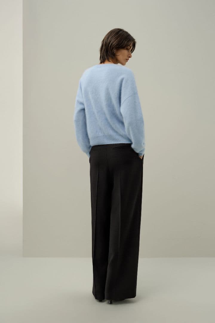 【新品タグ付】LILY SILK クラシック ラウンドネック カシミア セーター