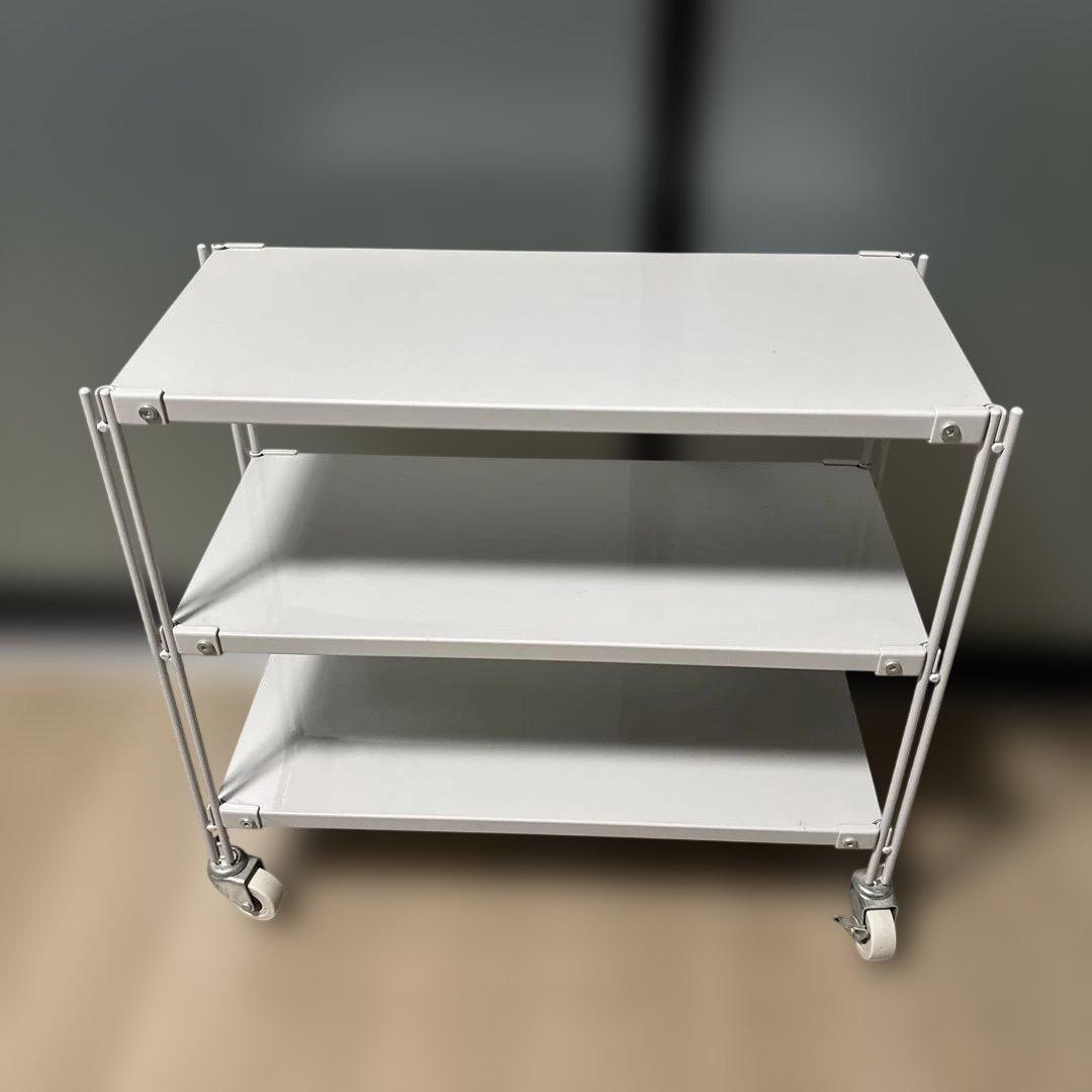 無印良品スチールユニットシェルフ ミニ グレー 旧モデル 名作 キャスター付き