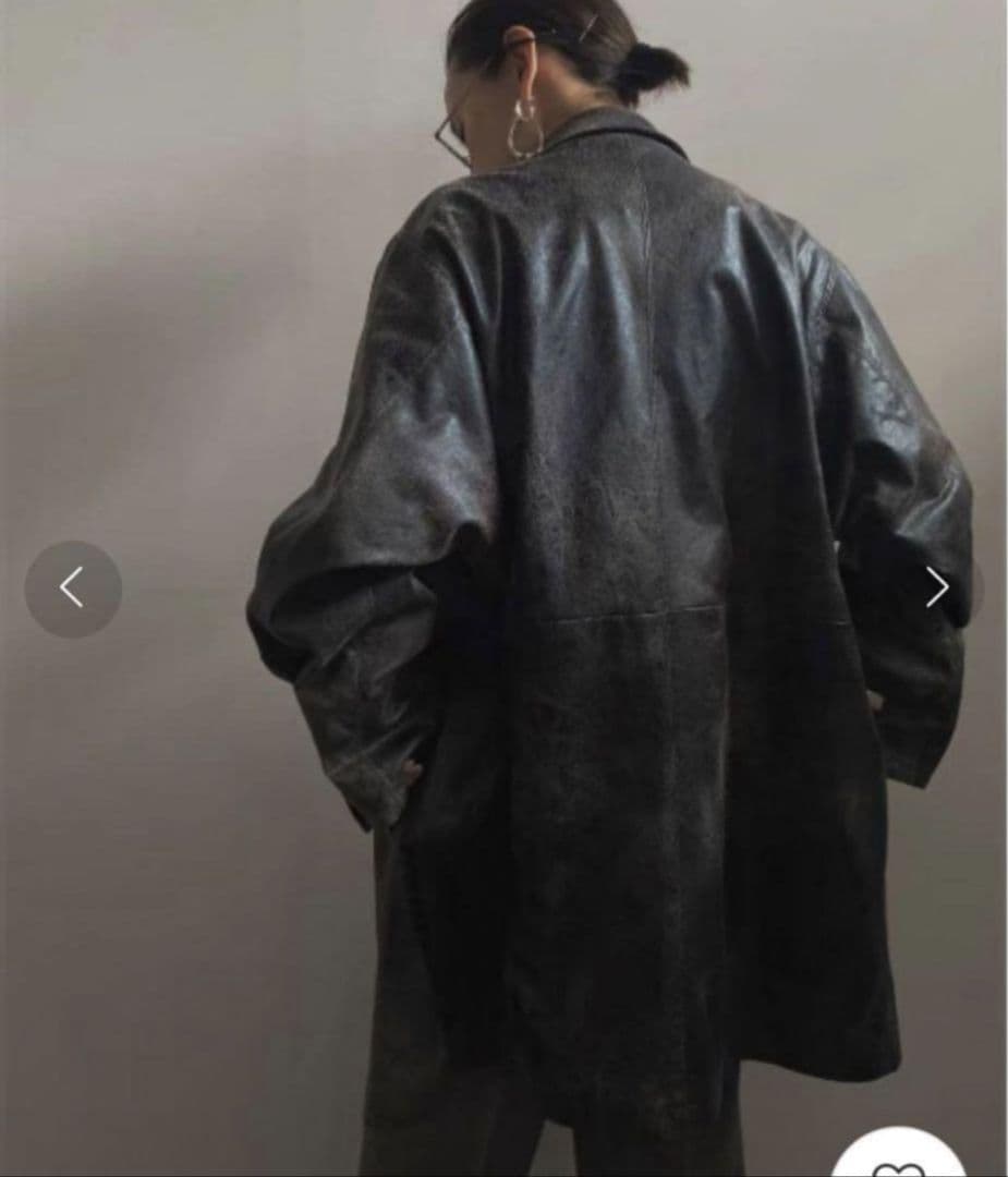 Ameri　CRUSHED LEATHER COAT