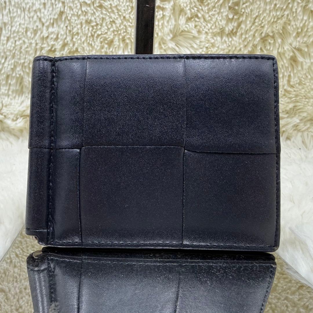 ✨極美品✨ボッテガヴェネタ カセット マネークリップ 折り財布 ネイビー