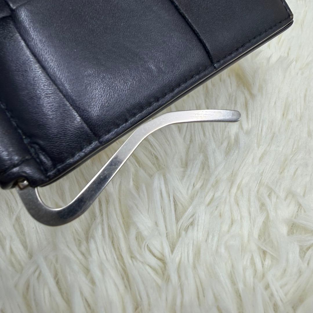 ✨極美品✨ボッテガヴェネタ カセット マネークリップ 折り財布 ネイビー