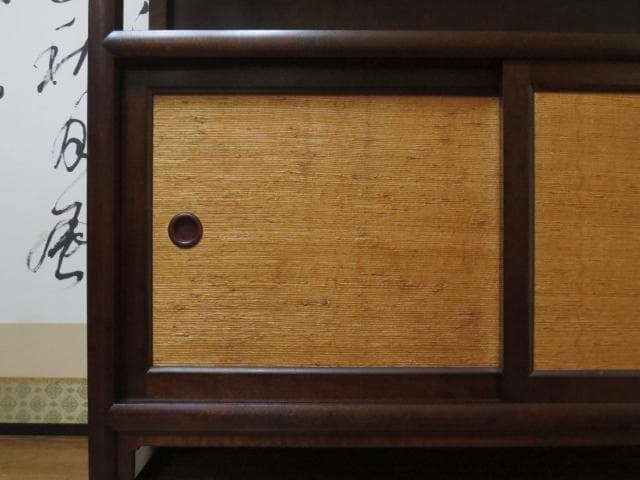 松本民芸家具 ミズメザクラ 無垢材 E型 クズ布 飾り棚 定価297.000円