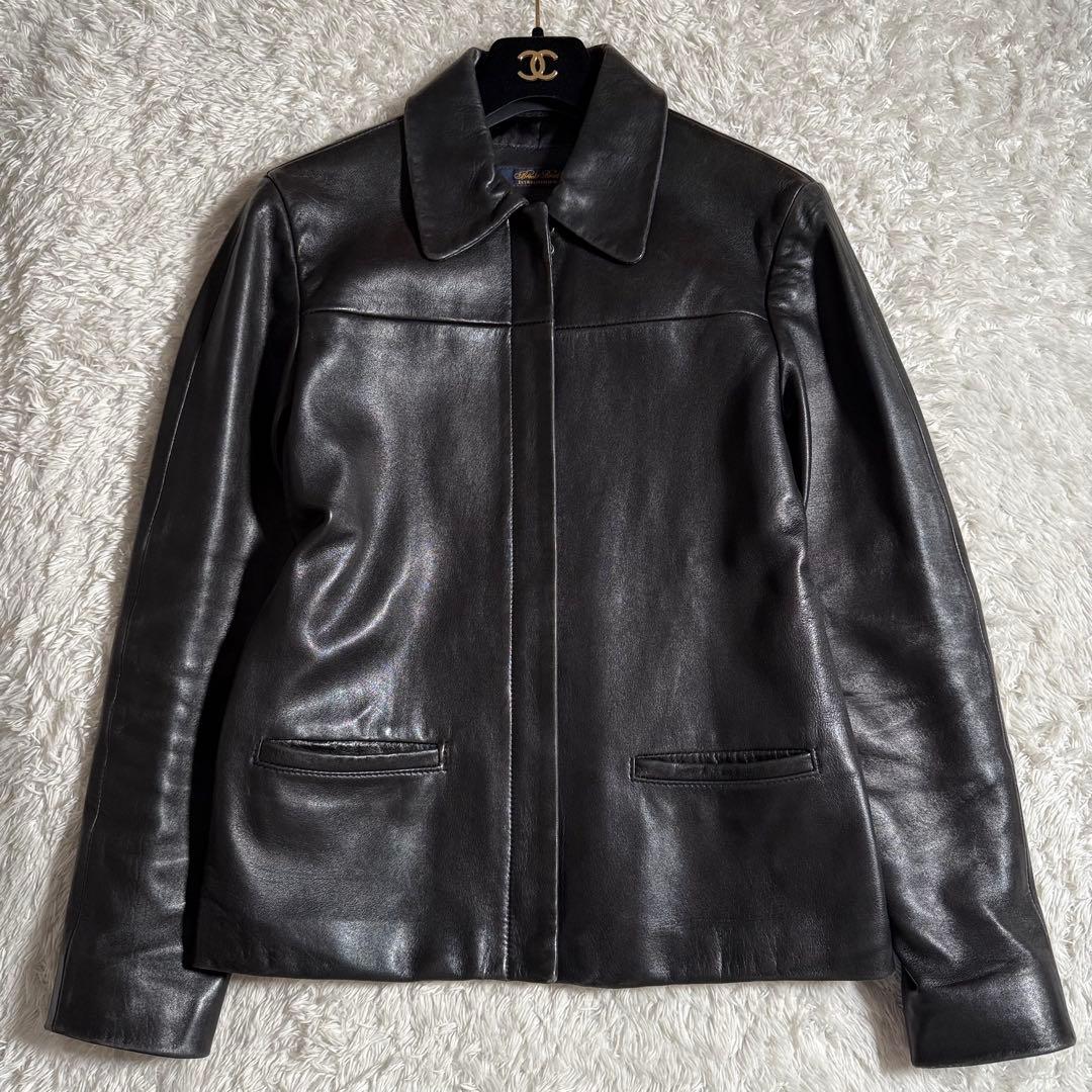 カナダ製 ブルックスブラザーズ レザージャケット ブラック Mサイズ