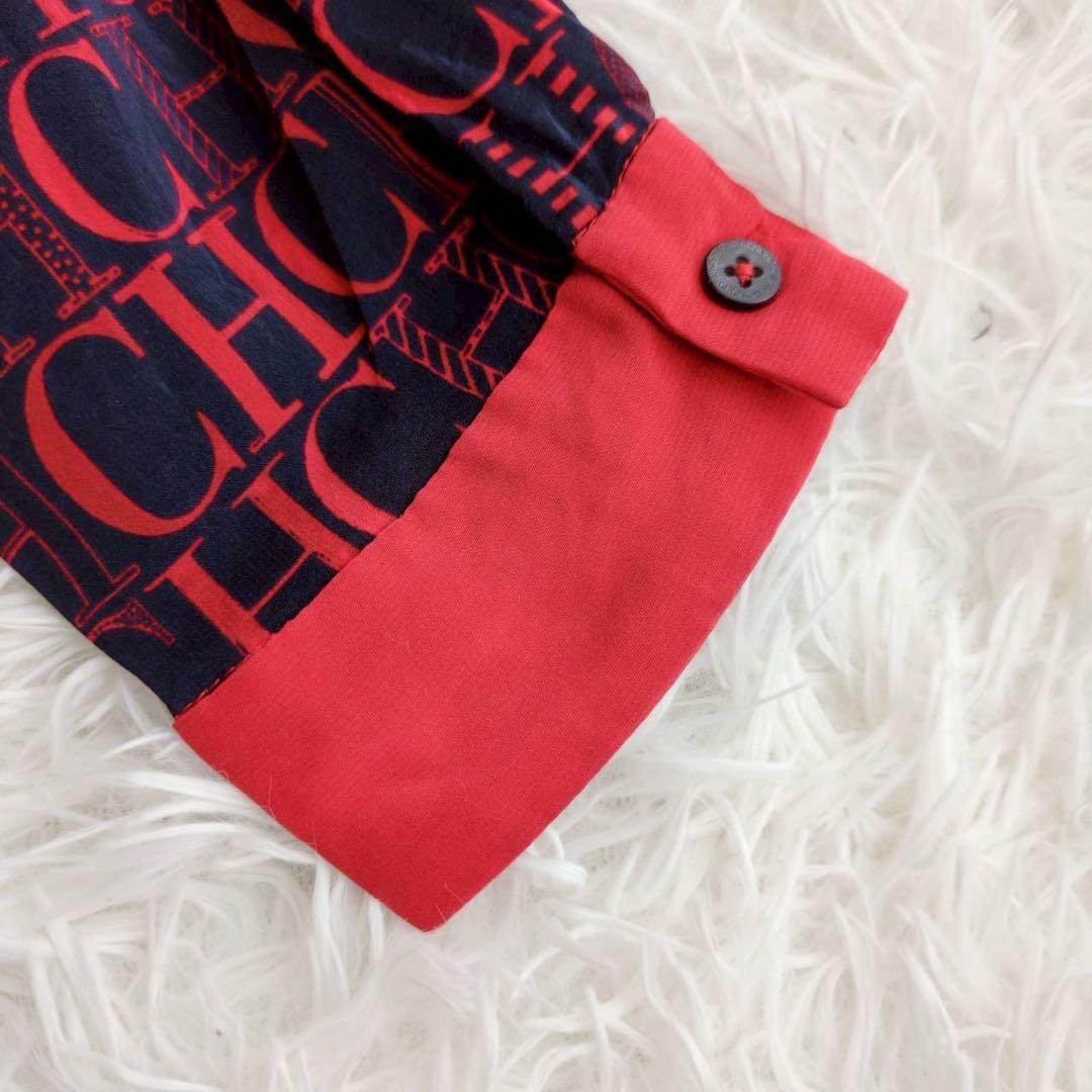 キャロリーナヘレラ ワンピース ロゴプリント 総柄 シンメトリー 6