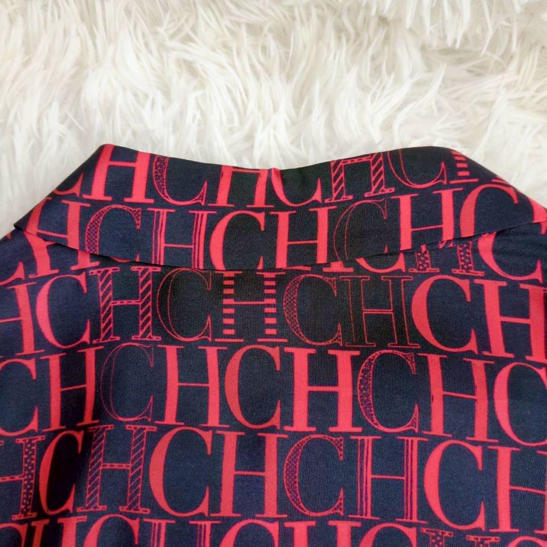 キャロリーナヘレラ ワンピース ロゴプリント 総柄 シンメトリー 6