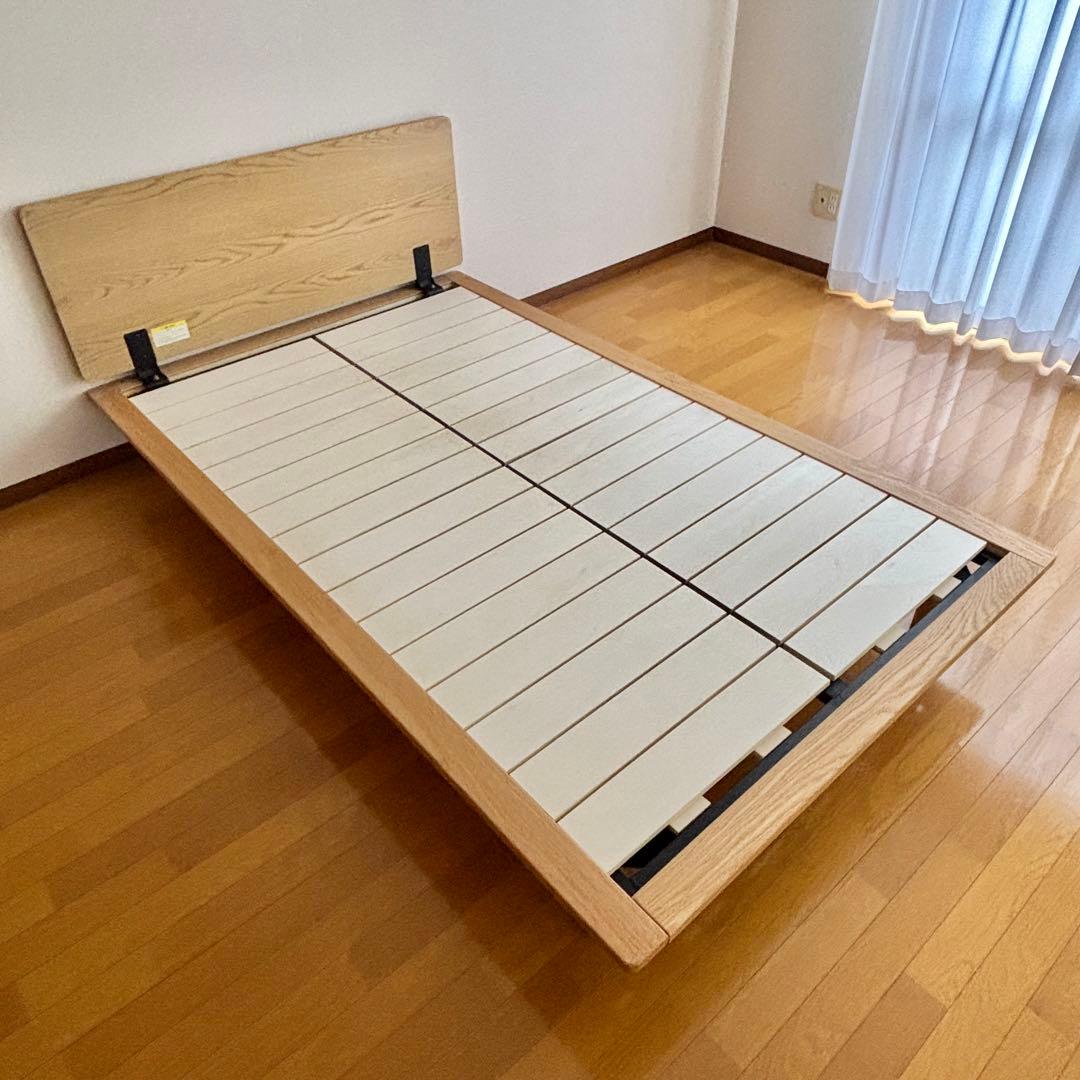 無印良品 木製 ベッドフレーム ヘッドボード セミダブル