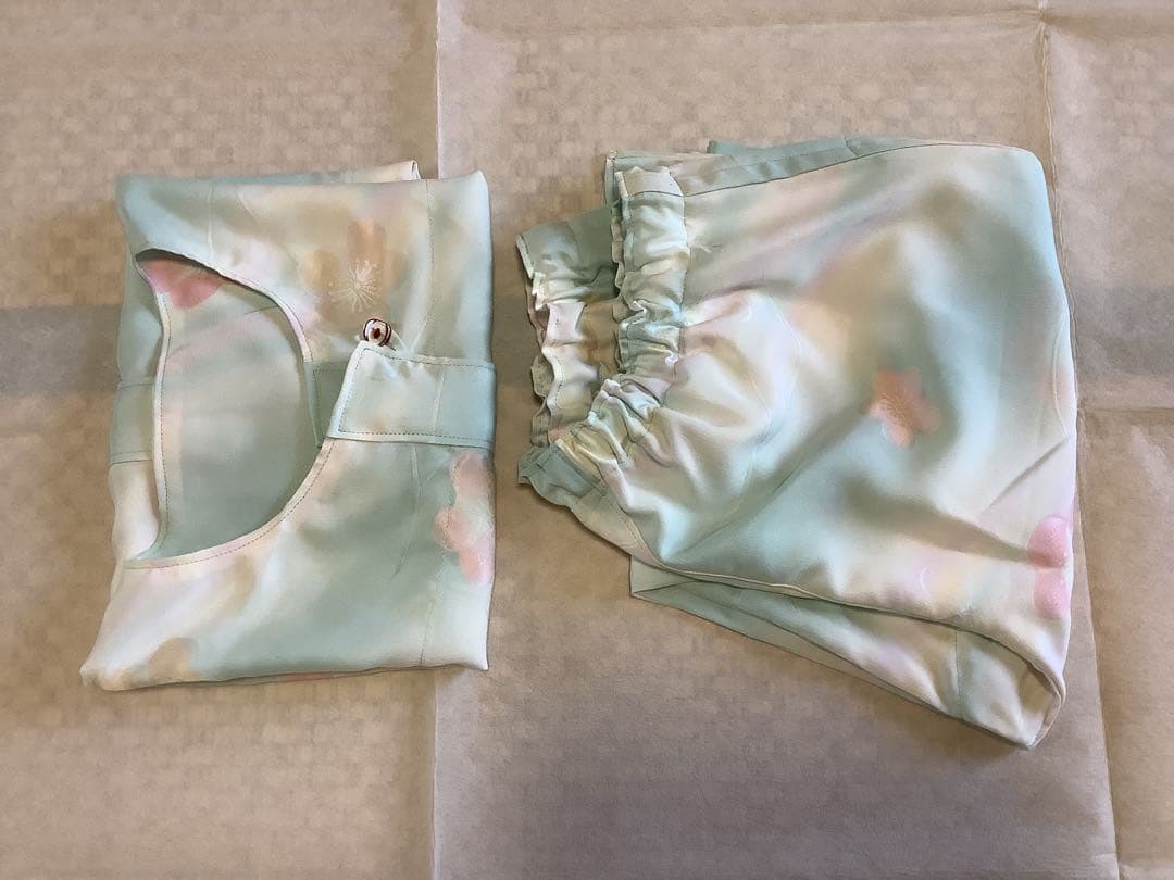 長襦袢反物から仕立てたシルクパジャマ　⑰