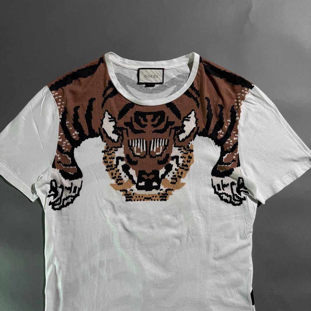 GUCCI タイガープリントT XXLサイズ 白