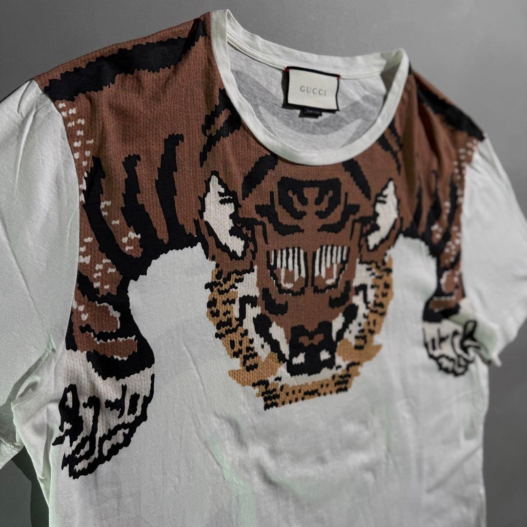 GUCCI タイガープリントT XXLサイズ 白