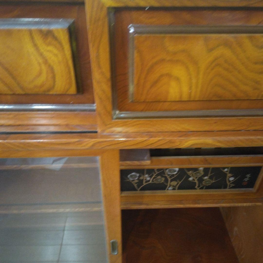 茶箪笥 ガラス扉付き 収納家具