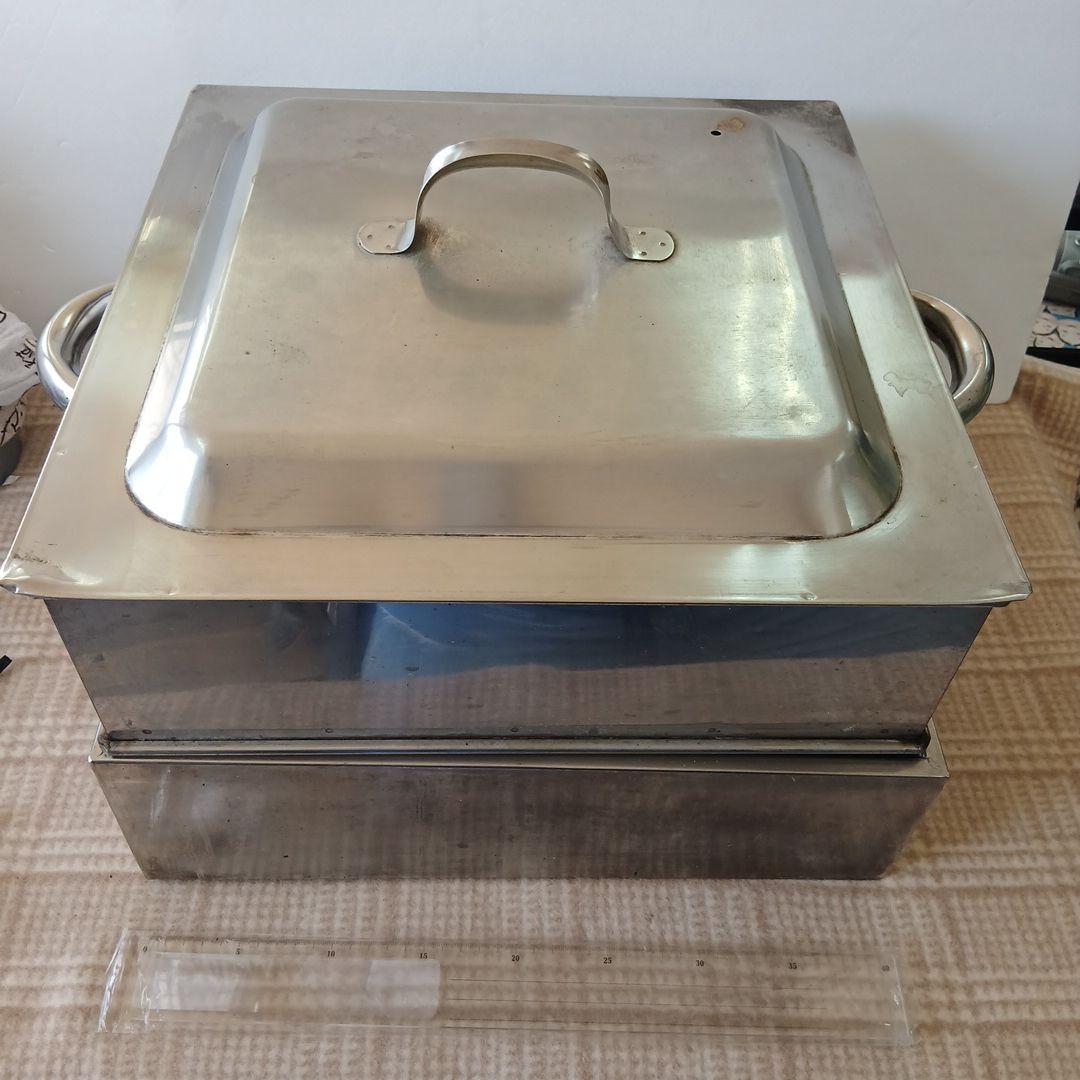 ステンレス 蒸し器 1段角蒸し器 中古厨房