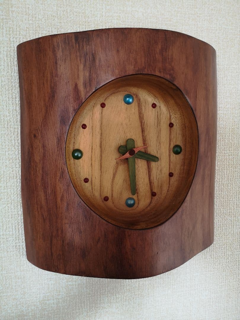 一心工房　掛時計　沖縄琉球やんばる　センダン　木製