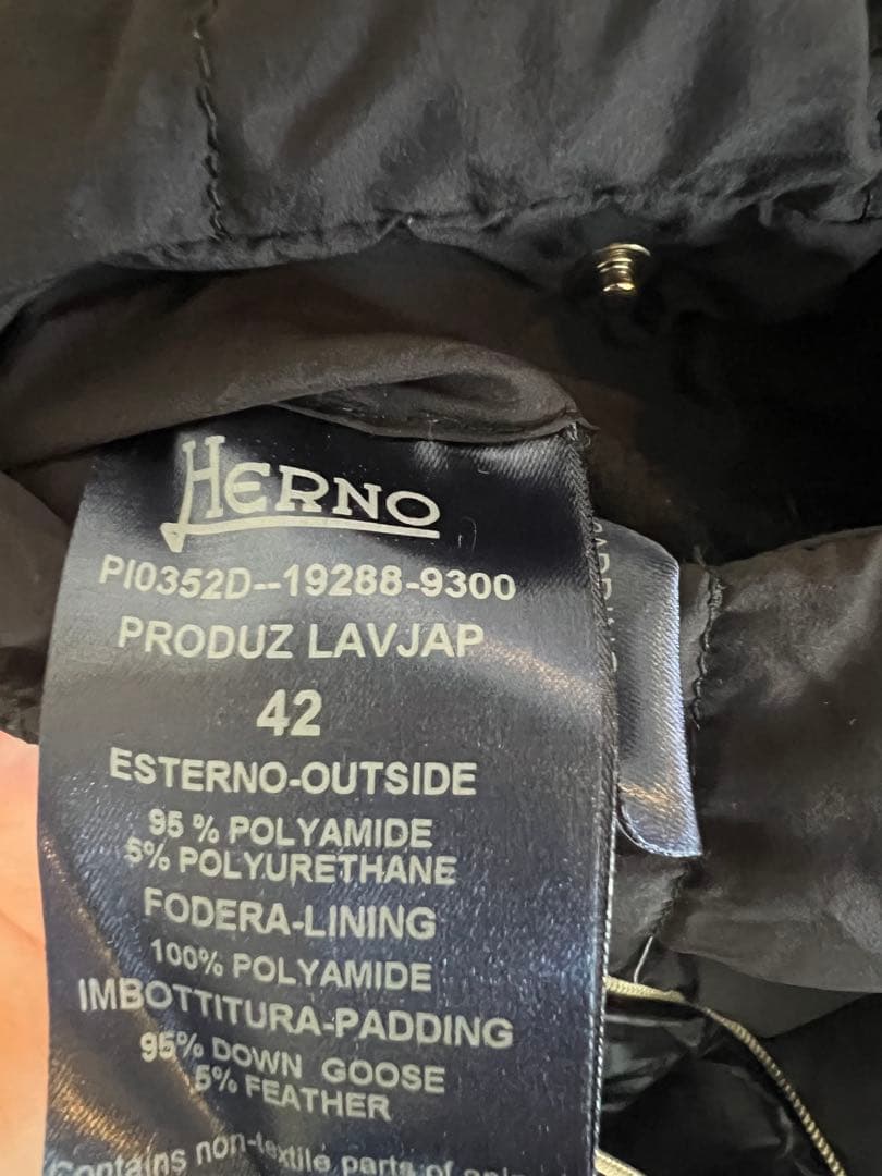 Herno 黒 ロングダウンジャケット