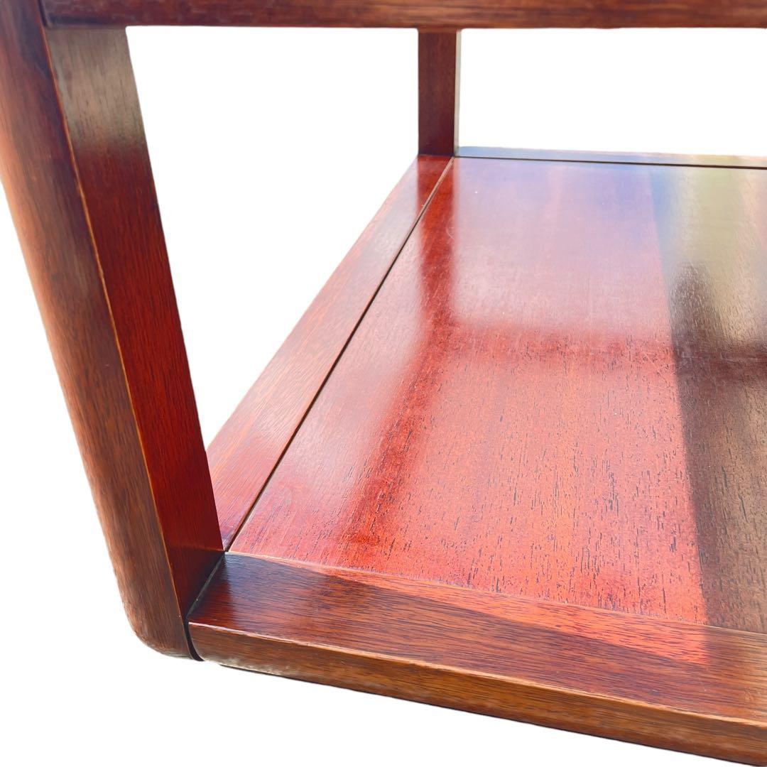 HR444 【希少デザイン】ビンテージ　ナガノインテリア　スクエアガラステーブル